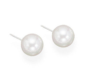 Faux Pearls Earrings on14k gold posts Custom order by telephone only. Ann Hand