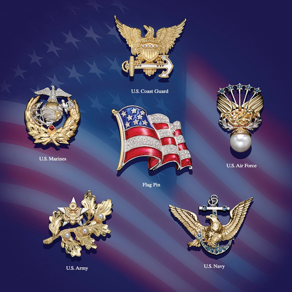 Military brooches and best sale pins