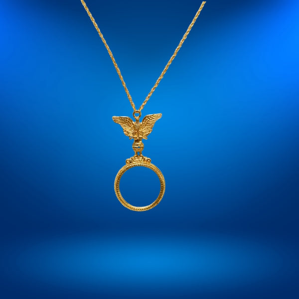 Eagle Magnifying Glass Necklace