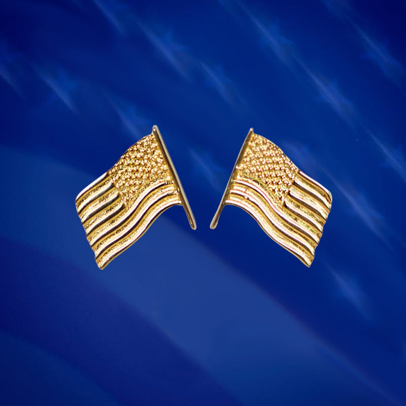 Gold American Flag Cufflinks