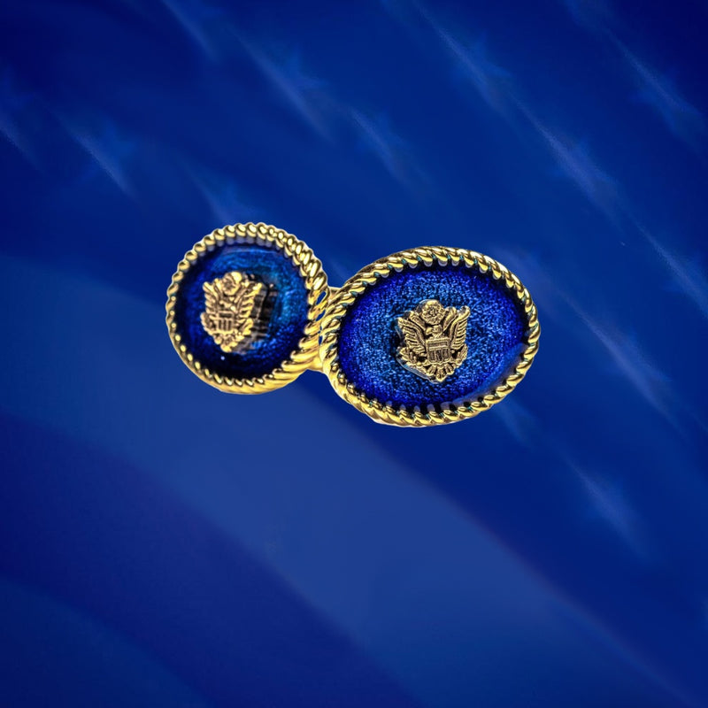 Great Seal on Blue Enamel Cufflinks