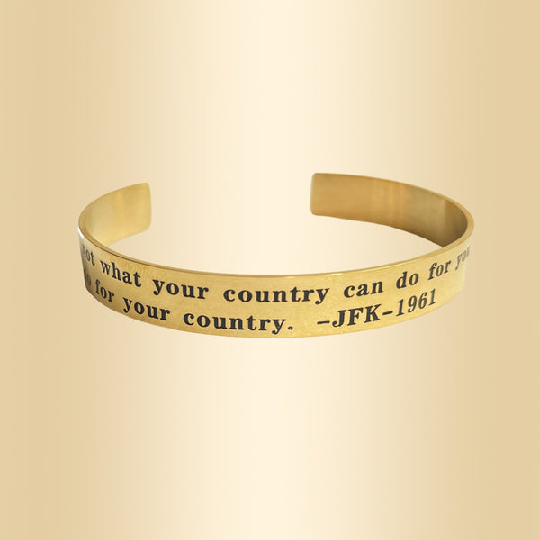 JFK Bracelet "Ask Not What Your Country Can Do For You"