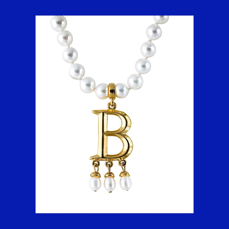 Pearl Necklace with Letter