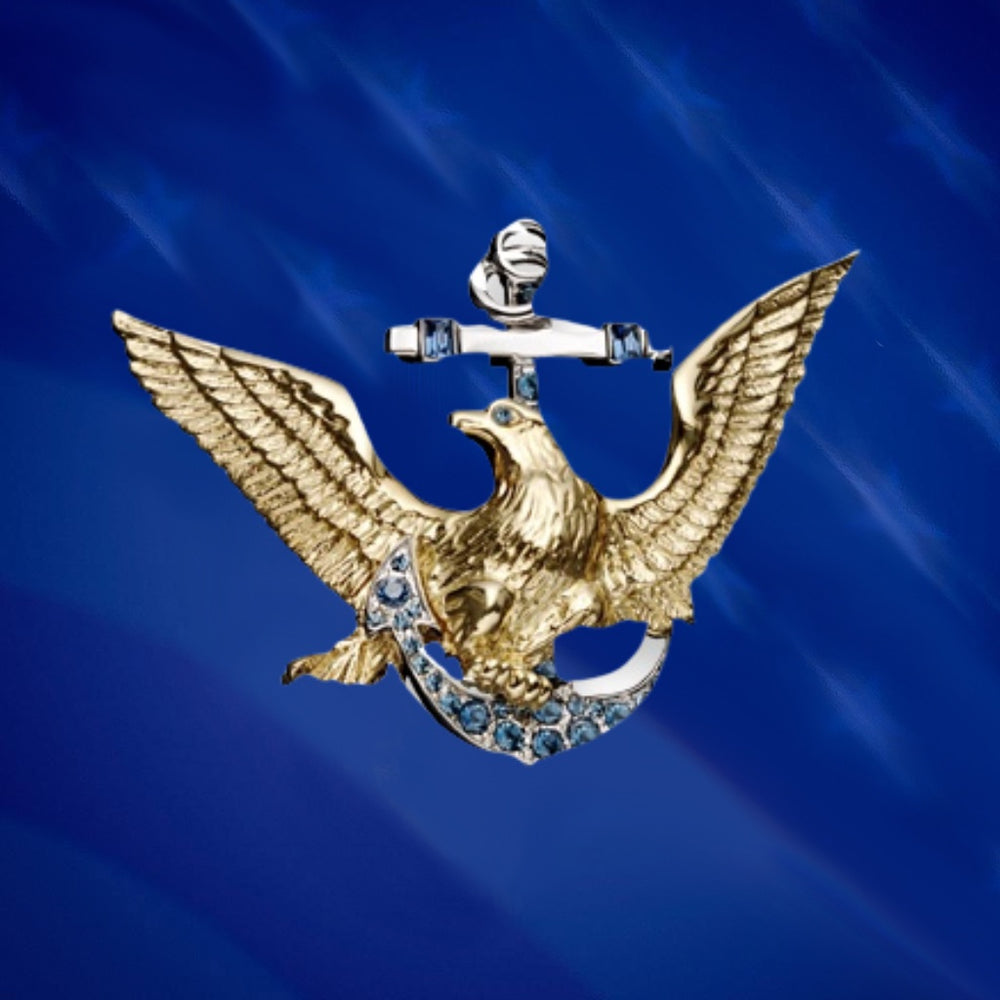 US Navy Army 錨紋章 925 シルバー ヴィンテージ チャーム ペン
