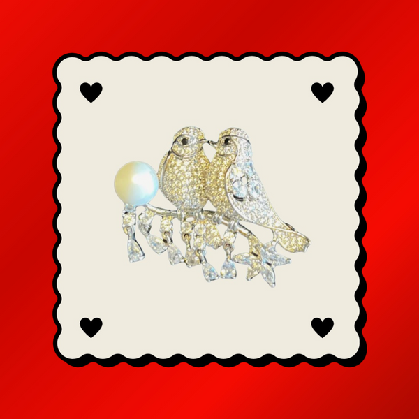 Crystal Love Birds on a Branch