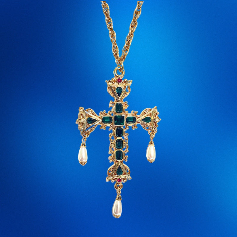 Italian 14kt Yellow Gold Filigree Cross Pendant Necklace | Ross-Simons
