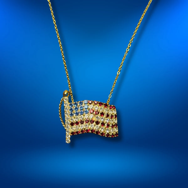 Crystal Flag Necklace