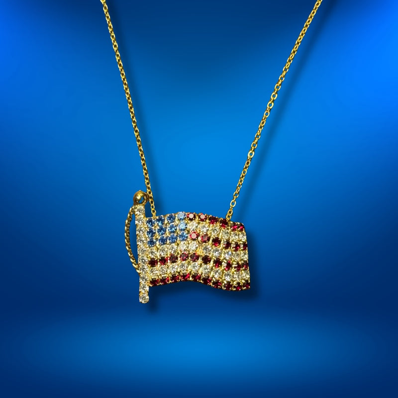 Crystal Flag Necklace