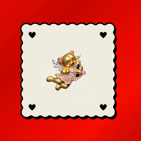 Teddy Cupid pin