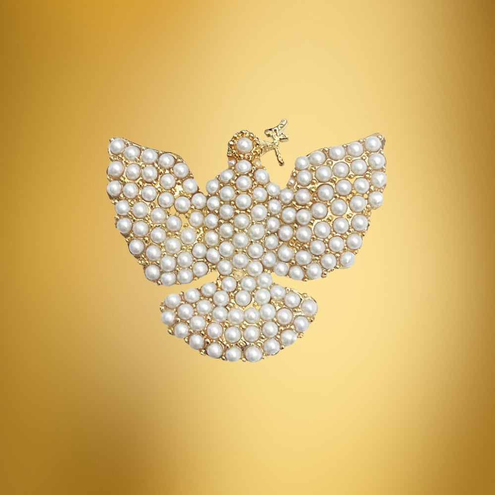 Ann Hand Dove of Hope Pearl Pin