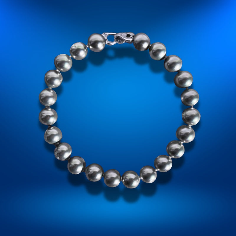 20 mm Faux Grey Pearl Necklace – Ann Hand