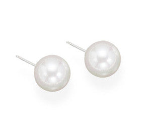 Faux Pearls Earrings on14k gold posts Custom order by telephone only. IN STOCK - Please call for pricing and to order.