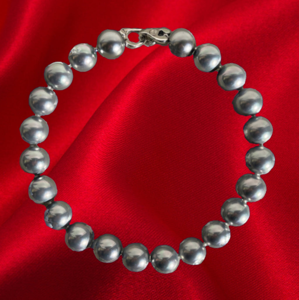 20 mm Faux Grey Pearl Necklace – Ann Hand
