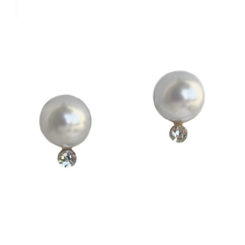 Large White Baroque Pearl Earrings - Vintage Style Gold Earrings - Glitz  And Love