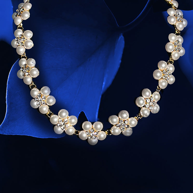 Flower Pearl & Diamond Necklace – Forever Today by Jilco